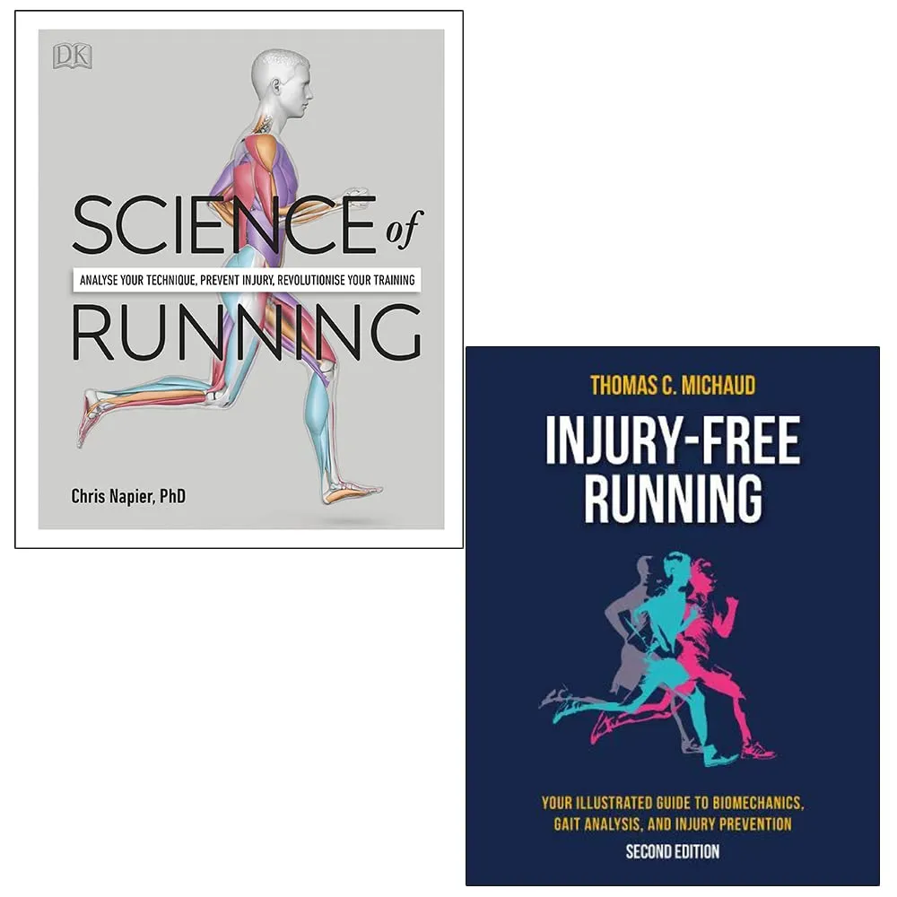 Science of Running By Chris Napier & Injury-Free Running By Tom Michaud 2 Books Collection Set