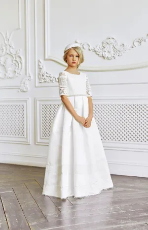 Simple Classic Lace First Communion Dress
