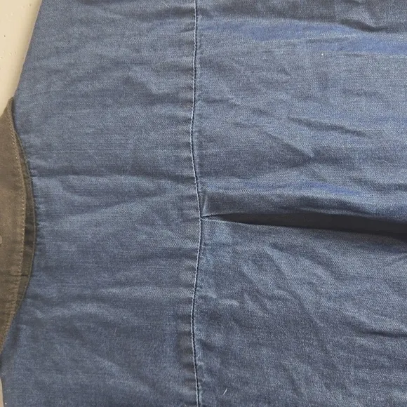 Soft Surroundings-Blue Icon Urbina Shirt/Dress Denim Western Faux Suede-Size S
