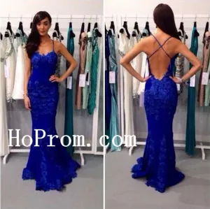 Spaghetti Straps Prom Dresses,Lace Prom Dress,Evening Dress