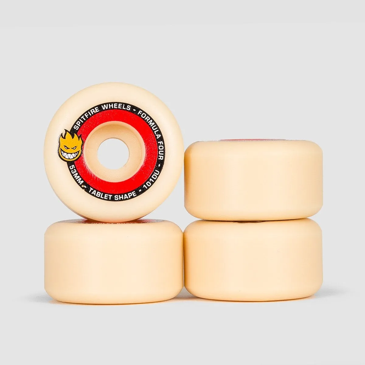Spitfire Formula Four Tablets 101DU Skateboard Wheels Natural/Red 53mm