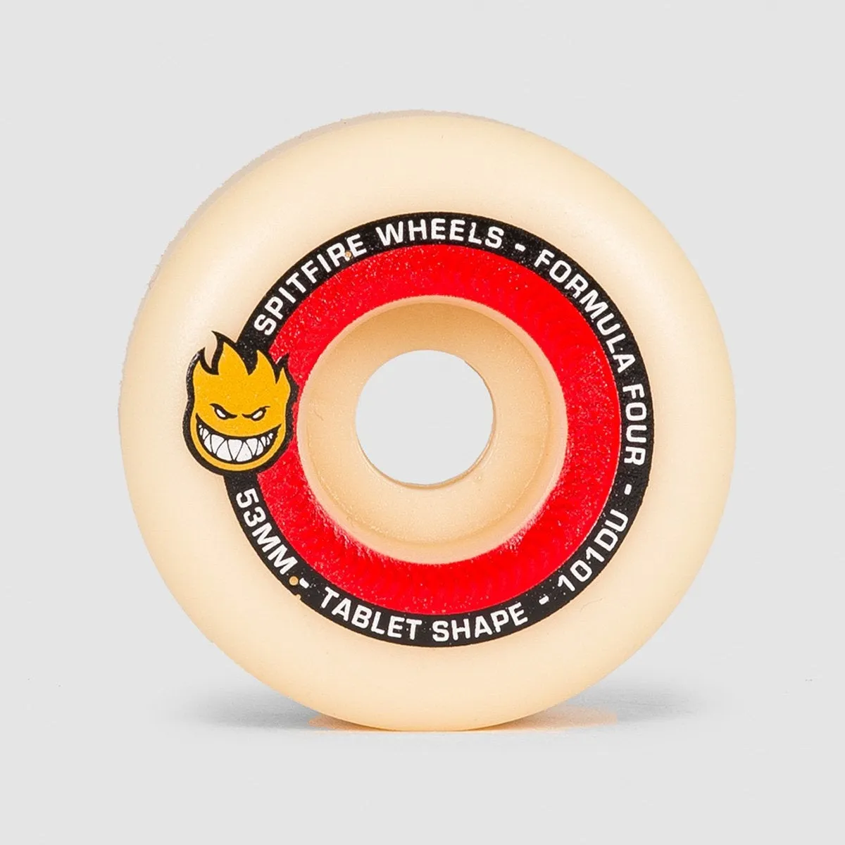 Spitfire Formula Four Tablets 101DU Skateboard Wheels Natural/Red 53mm