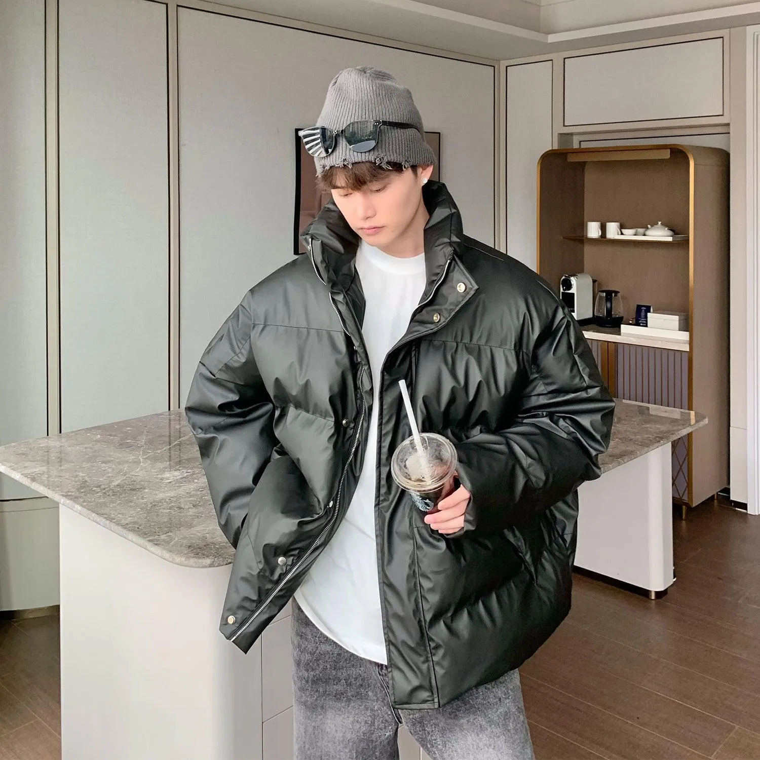 Stand Collar Padded Jacket