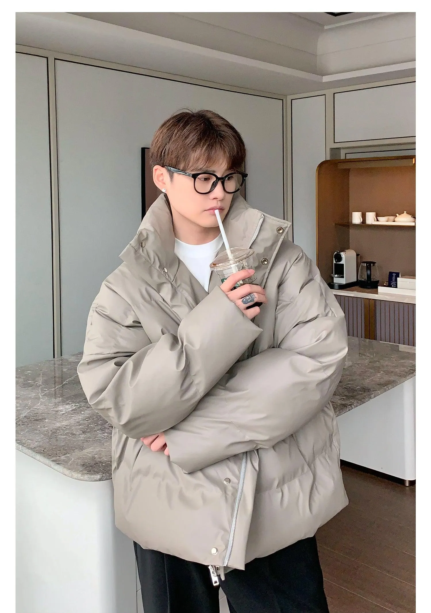 Stand Collar Padded Jacket