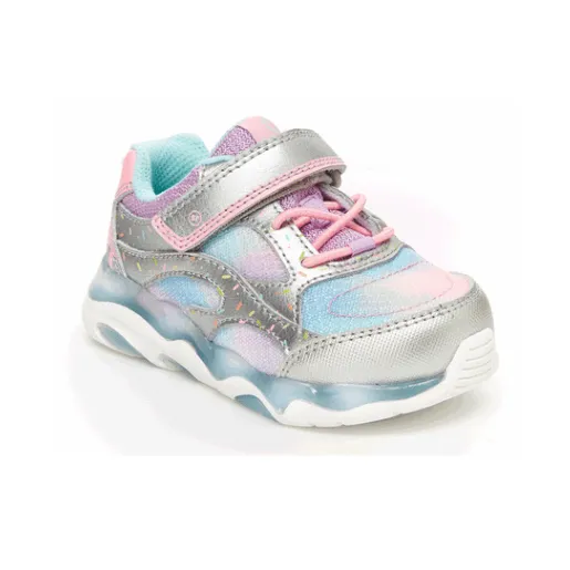 Stride Rite Light-Up Swirl Sneaker - Silver/Multi