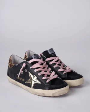 super-star sneaker - black/gold/beige brown leo