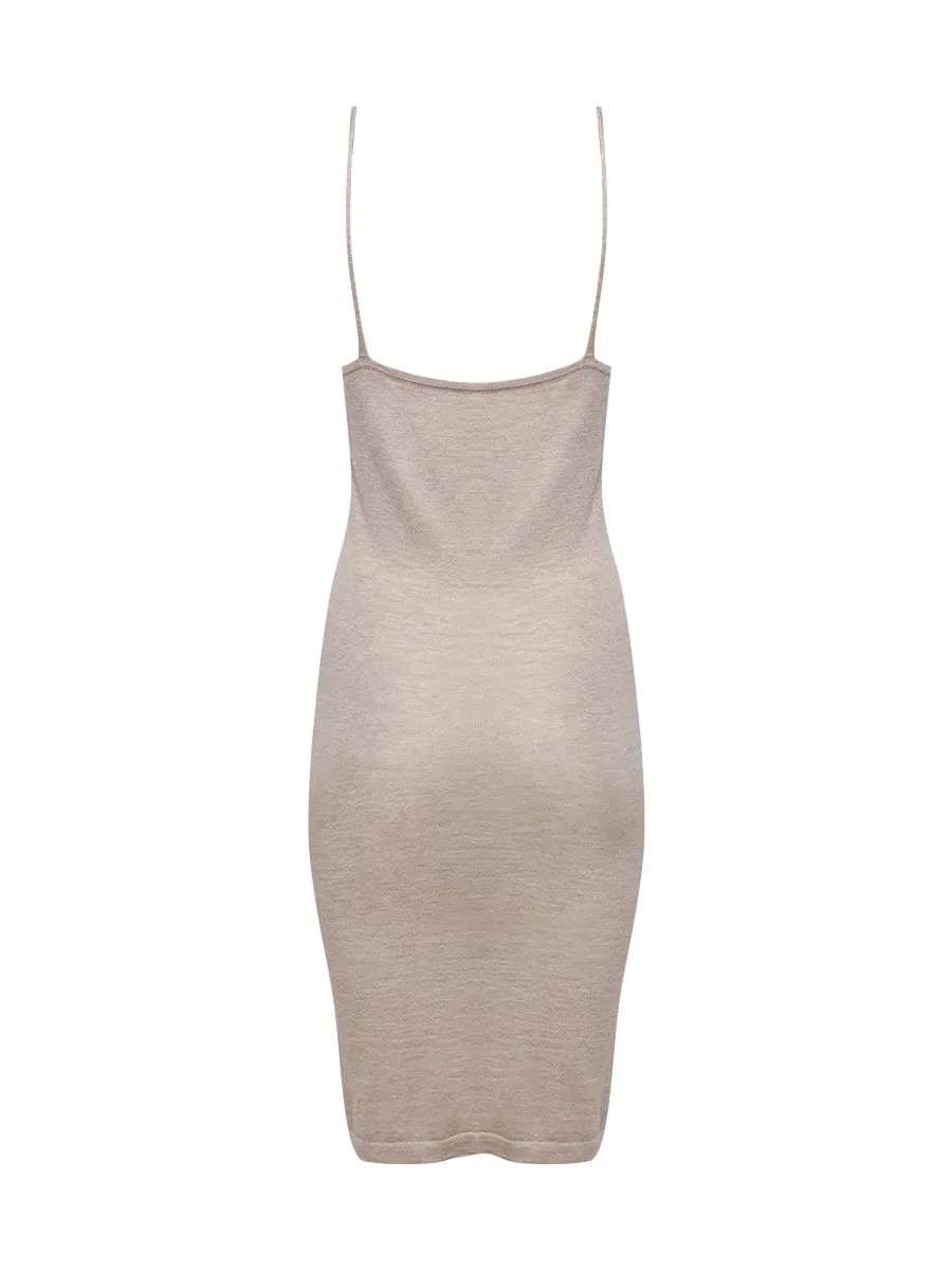 Tan 100% Cashmere Bodycon Dress