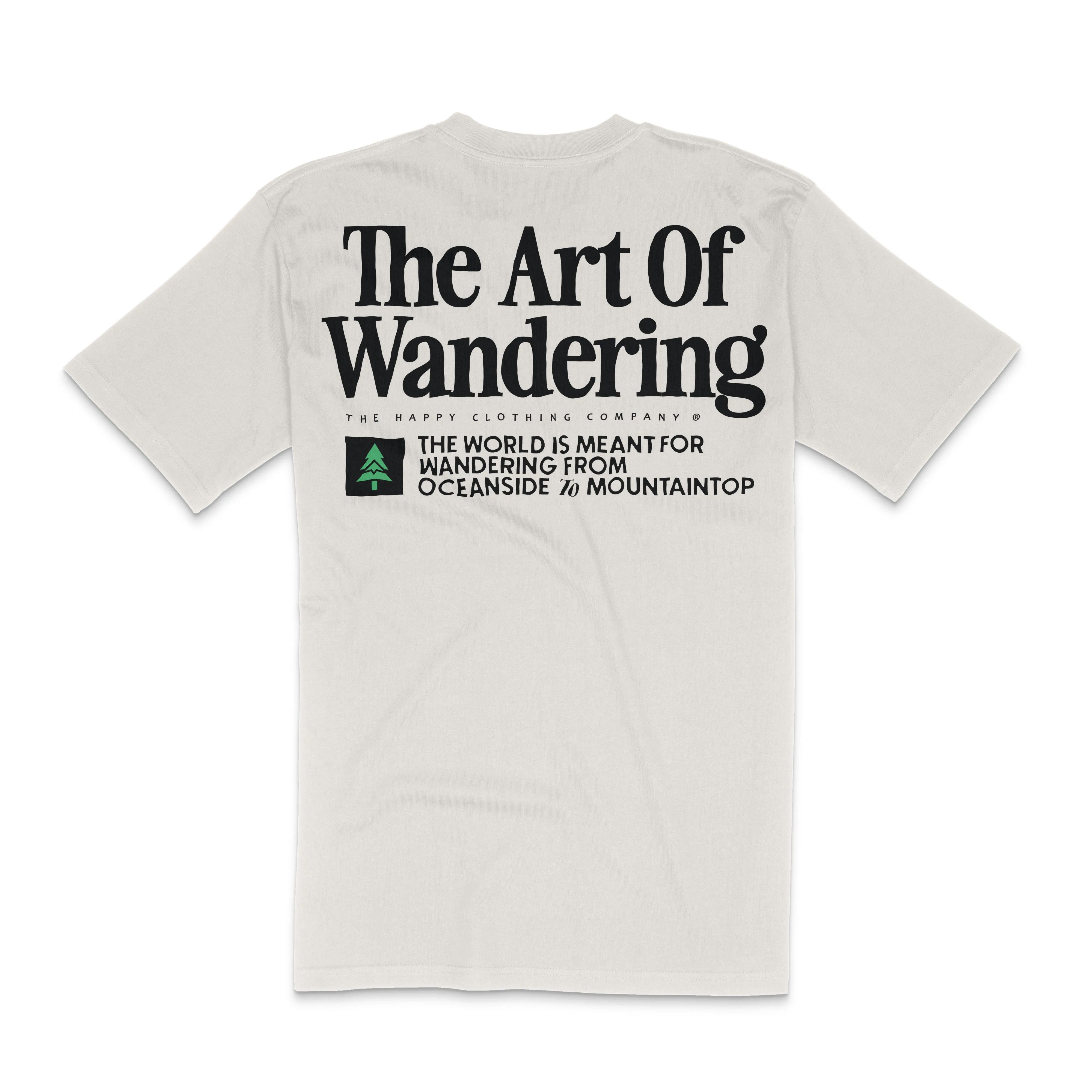 The Art Of Wandering Back Print 'Lifestyle Tee' | Premium Heavyweight |