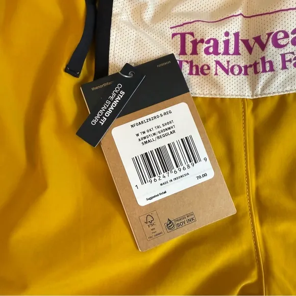 The North Face Trailwear OKT Trail ShortsArrowwood Yellow Size Smalll