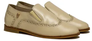 Venenttini Boy's Belva Beige Dress Leather Shoes