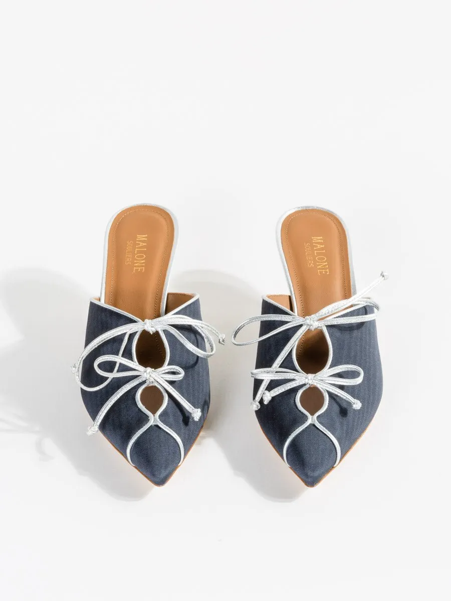 victoria kitten mule - navy