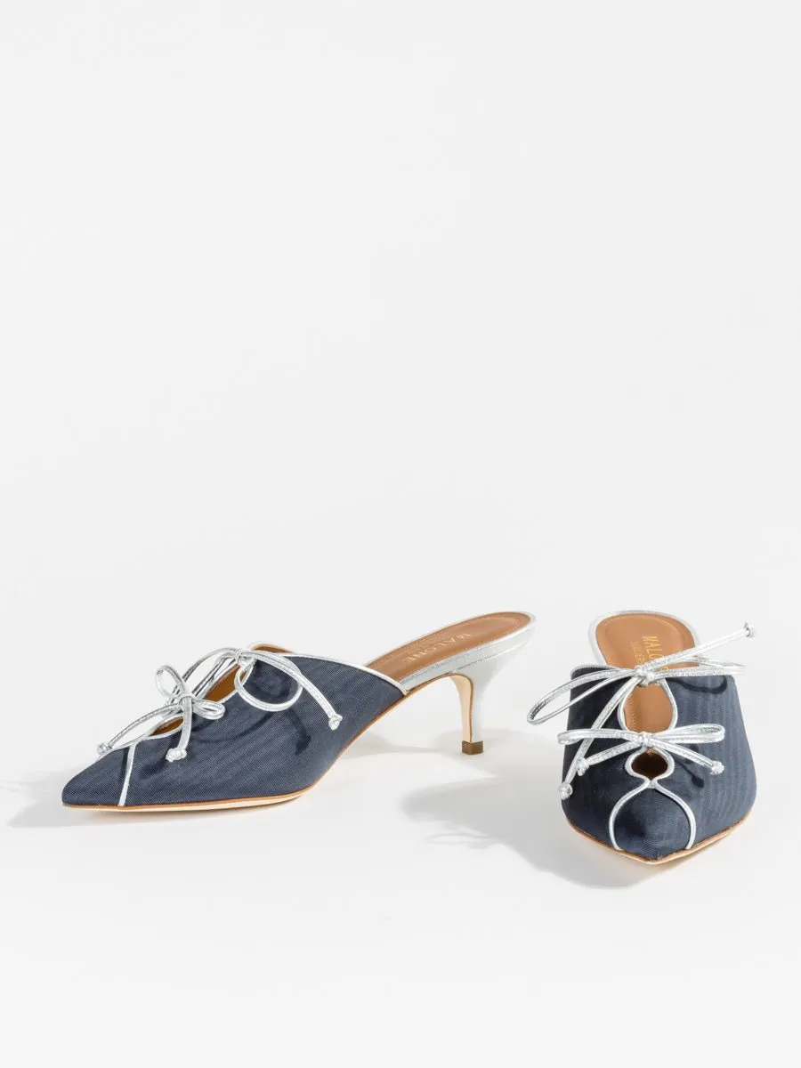 victoria kitten mule - navy
