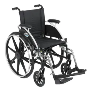 Viper Wheelchair with Flip Back Removable Arms, Desk Arms, Swing away Footrests, 12" Seat - 1 Each