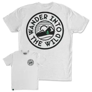 Wander Into The Wild Back Print 'Trail Tee' | Lightweight Blend |