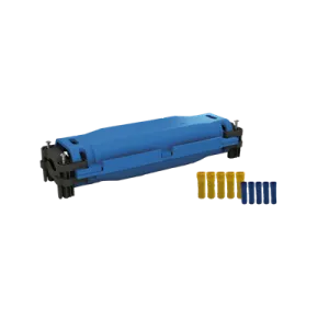 Wiska SH525W/C SHARK 69x180x40mm, IPX8 Pre-filled Gel Joint Suitable for up 25mm Comes with Non-insulated BV14 Blue & BV22 Yellow Crimp Connectors, Blue