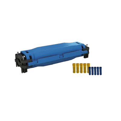 Wiska SH525W/C SHARK 69x180x40mm, IPX8 Pre-filled Gel Joint Suitable for up 25mm Comes with Non-insulated BV14 Blue & BV22 Yellow Crimp Connectors, Blue