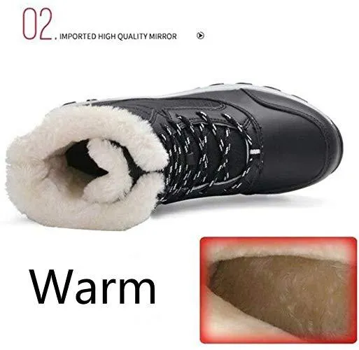 Women Winter Waterproof Warm Boots Fur Lined Snow Boots