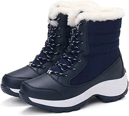 Women Winter Waterproof Warm Boots Fur Lined Snow Boots