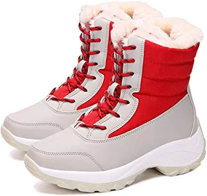 Women Winter Waterproof Warm Boots Fur Lined Snow Boots