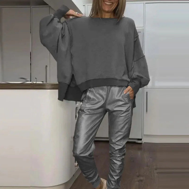 Women’s 2-Piece Outfits Oversized Sweatshirt & Joggers Set