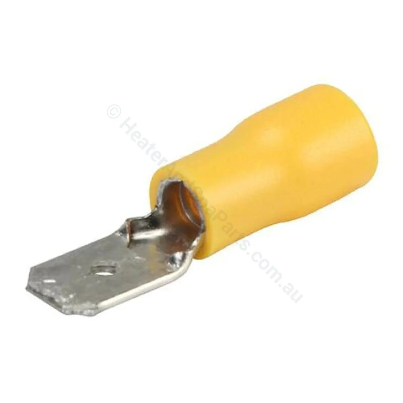 Yellow Spade Terminal Connector - 6.3mm 1/4" - Insulated Crimp Style