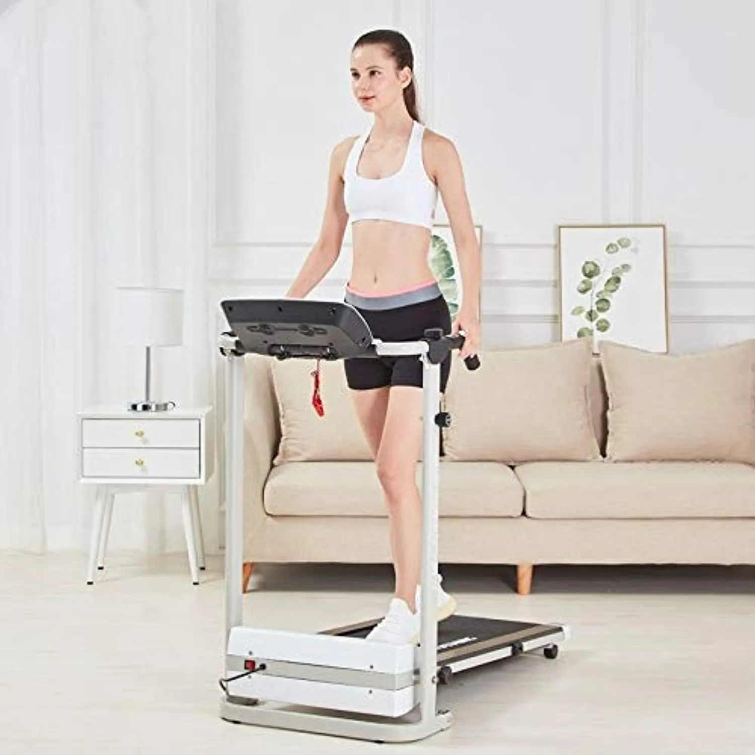 Zzfni Treadmill Home Treadmill, Electric Multifunction Mute Small Folding Treadmill, Weight Loss Indoor Sports Equipment Foldable Treadmill