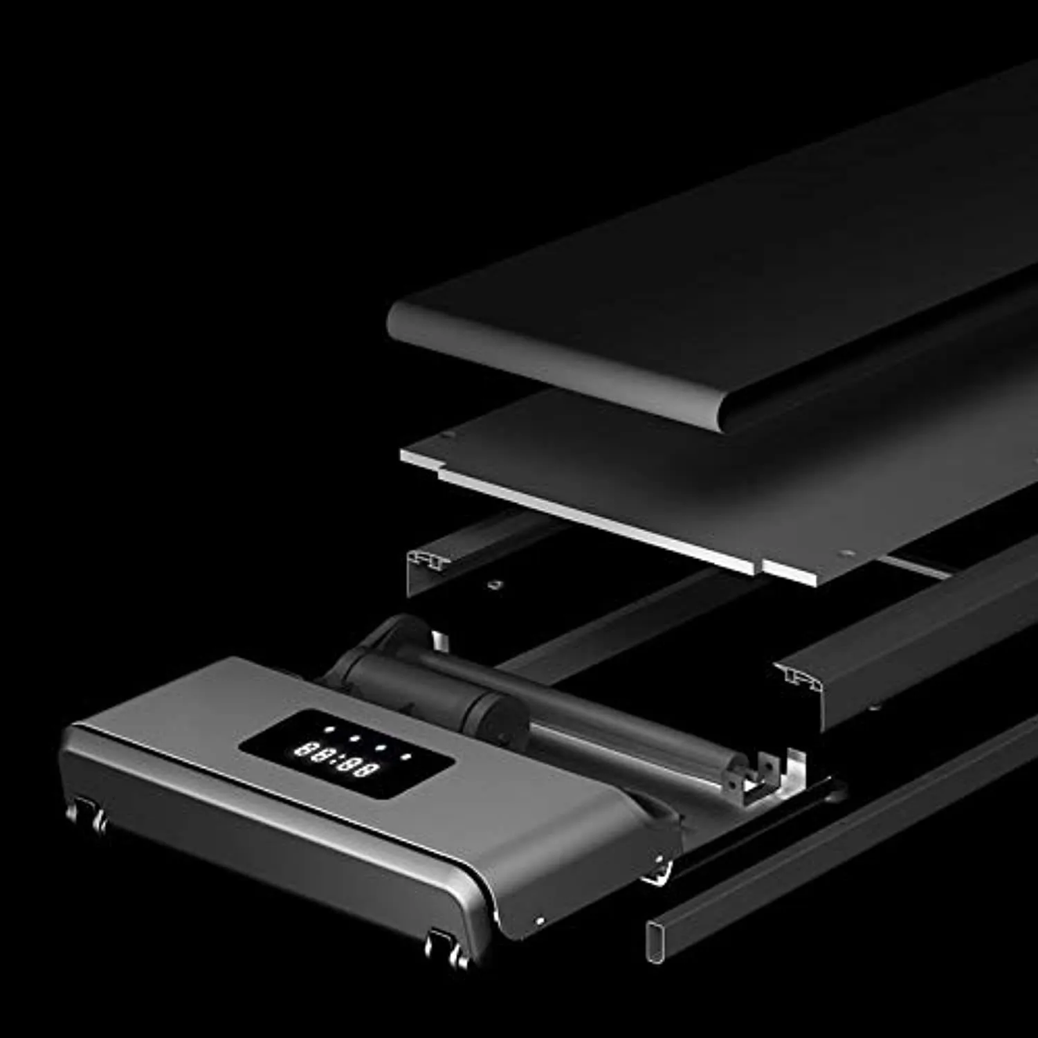 Zzfni Treadmill Household Flat All-Electric Treadmill, Indoor Gym Folding Treadmill Mini Ultra-Quiet Foldable Treadmill